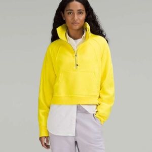 Sonic Yellow Scuba Oversized Funnel-Neck Half Zip